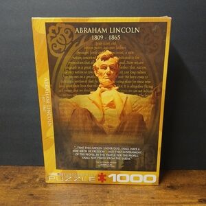 ABRAHAM LINCOLN 1809-1865 1000 PIECE EUROGRAPHICS JIGSAW PUZZLE USA MADE SEALED